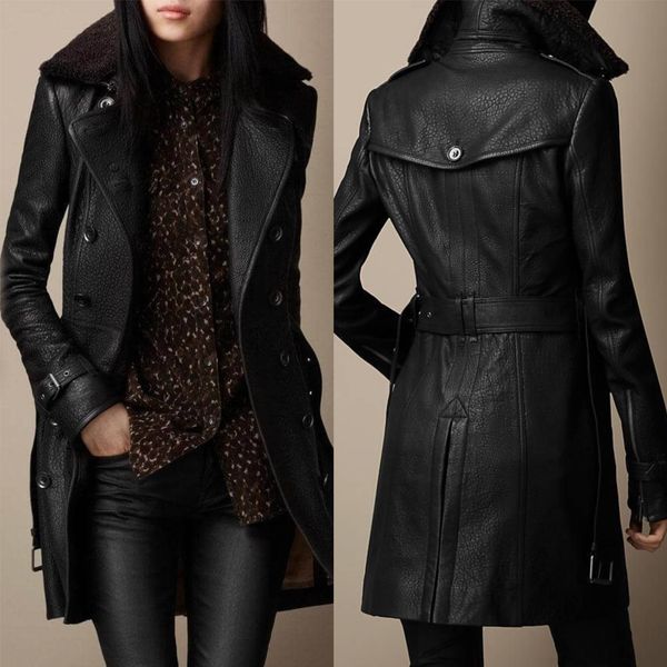 Sadie | Luxe Leather Trench Coat