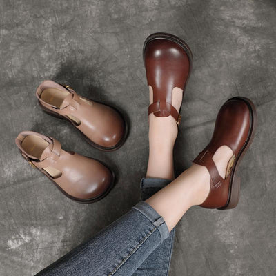 Thérèse | Vintage T-Strap Flats