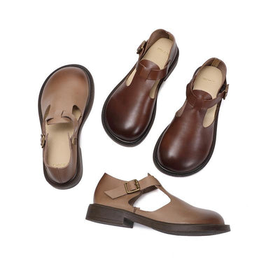 Thérèse | Vintage T-Strap Flats