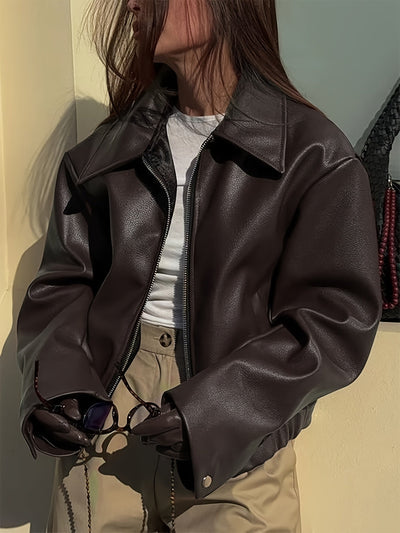 Madeleine | Faux Leather Oversized Jacket