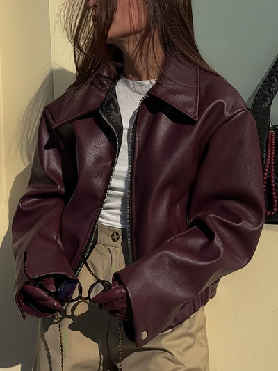 Madeleine | Faux Leather Oversized Jacket