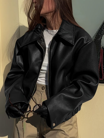 Madeleine | Faux Leather Oversized Jacket