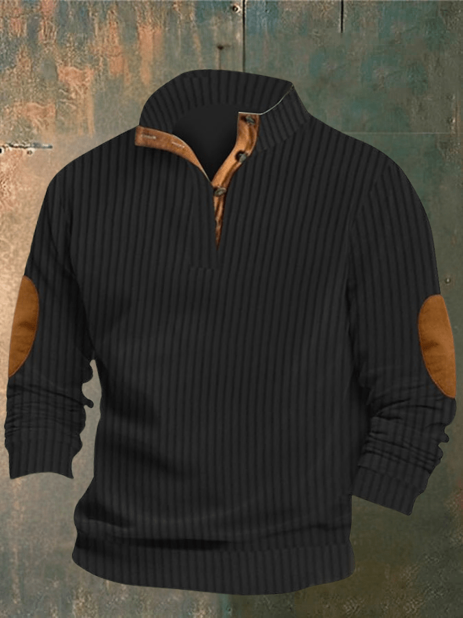 Easton | Half-Zip Sweater with Elbow Patches