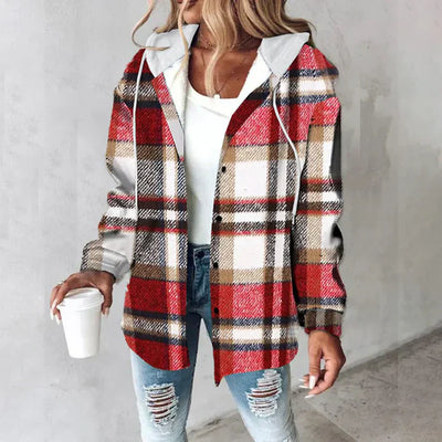 Sofie | Plaid Hooded Jacket
