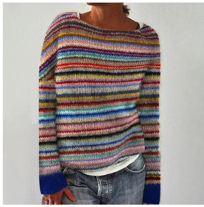 Skye | Colourful Striped Knit Sweater